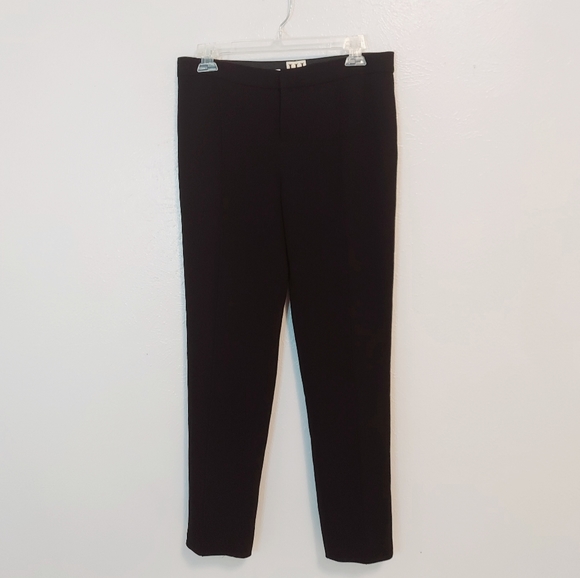 black tapered dress pants
